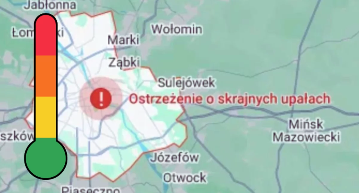 Ostrzeżenie pogoda, Powtórka rozrywki ostrzeżenie skrajnych upałach - zdjęcie, fotografia