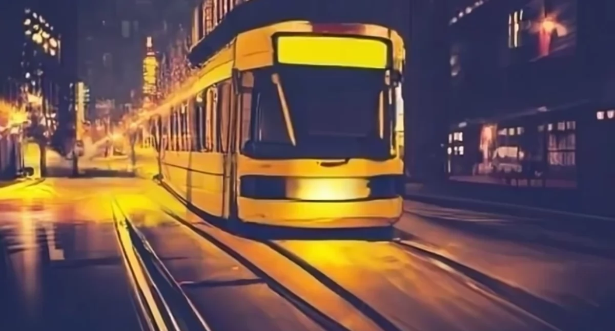 Problemy, Pędzące tramwaje Światowida Człowiek szans - zdjęcie, fotografia