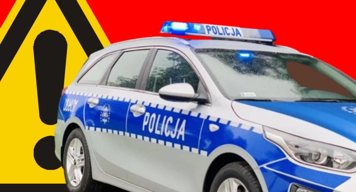 Działania Służb, Staranował drzewa potem latarnię Wypadek Białołęce - zdjęcie, fotografia