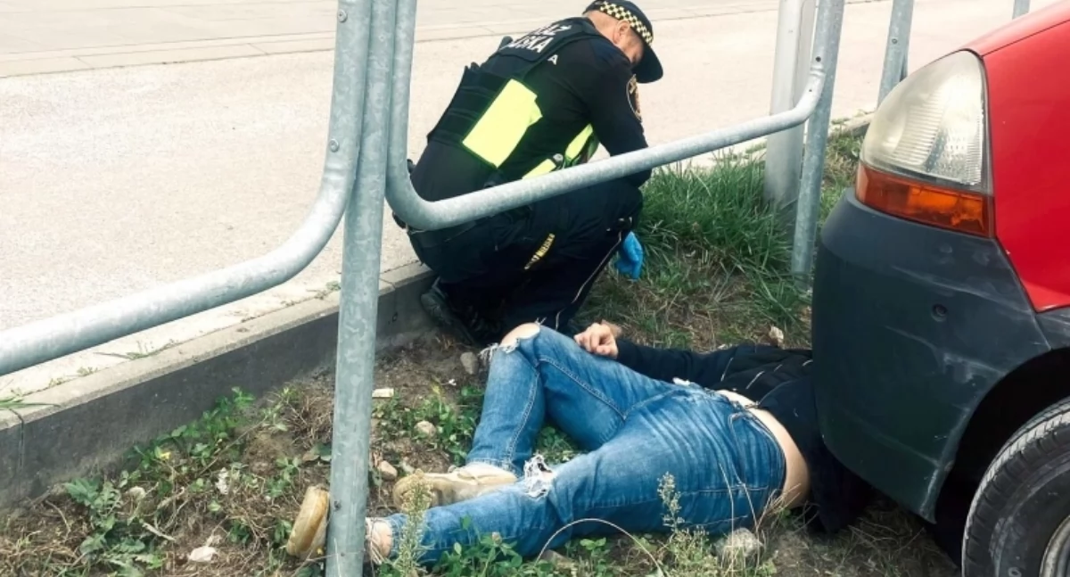 Działania Służb, Zadał ciosy potem upadł ziemię Nietypowa akcja Białołęce - zdjęcie, fotografia