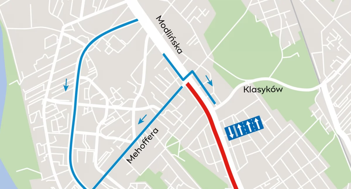 Drogi, Dalsze prace Modlińskiej WYSTĘPUJĄ UTRUDNIENIA! - zdjęcie, fotografia