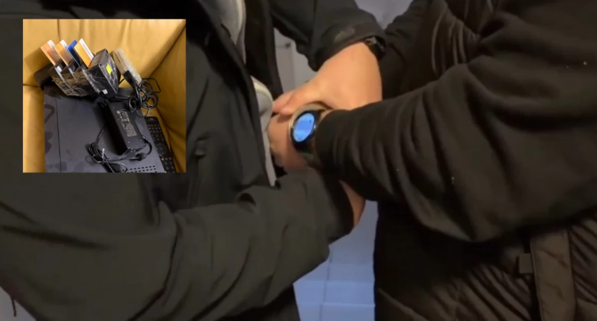 Działania Służb, Zatrzymanie mieszkańca Białołęce sharing telewizyjny - zdjęcie, fotografia