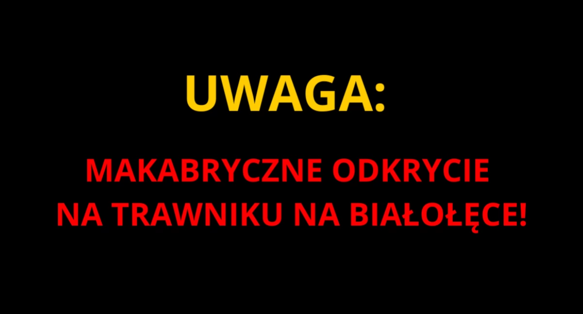 Działania Służb, UWAGA! MAKABRYCZNE ODKRYCIE Białołęce Leżały zwłoki! - zdjęcie, fotografia